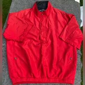 FootJoy DryJoys Tour Collection Golf Jacket Short Sleeve Red Men’s Sz La…